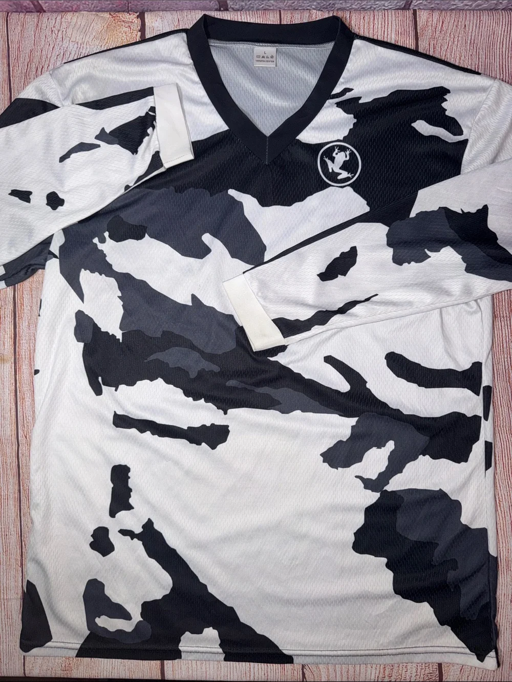 Furoc Motocross Jersey Men’s Large Black White MX Dirt Bike Racing Shirt